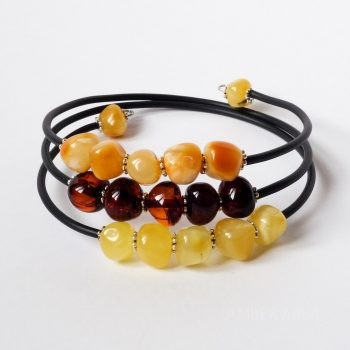 Memory Wire Amber Bracelet