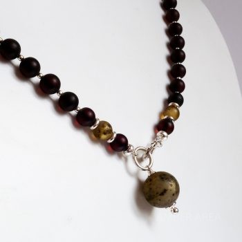Round Amber Beads Adjustable Long Necklace