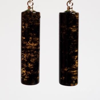 Cylinder Amber Earrings