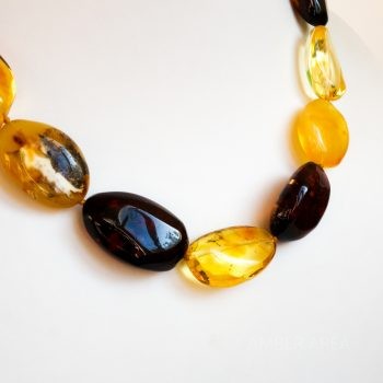 Shiny Multi-Color Amber Necklace