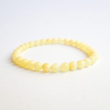 Round Beads White Amber Bracelet