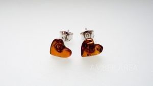 earrings sticks silver Baltic amber Wholesale