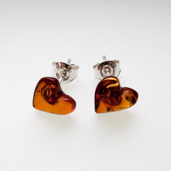 earrings sticks silver Baltic amber Wholesale