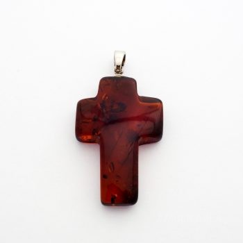 Amber Cross Pendant