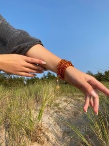 long Baltic amber necklace-bracelet