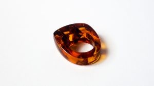 Massive Natural Baltic Amber Ring 21 mm