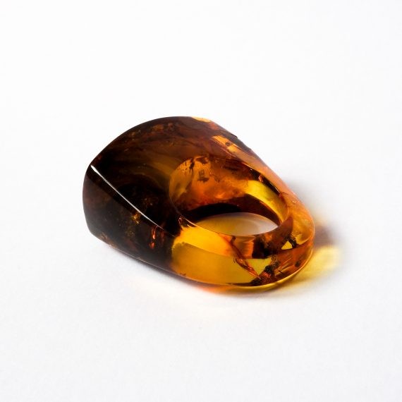 Massive Natural Baltic Amber Ring 20 mm