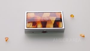 pill boxes with amber mosaic Wholesale