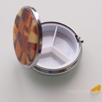 pill boxes with amber mosaic Wholesale